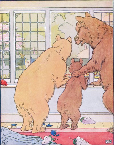 Out Jumped Golden Locks and Ran Away by Leonard Leslie Brooke